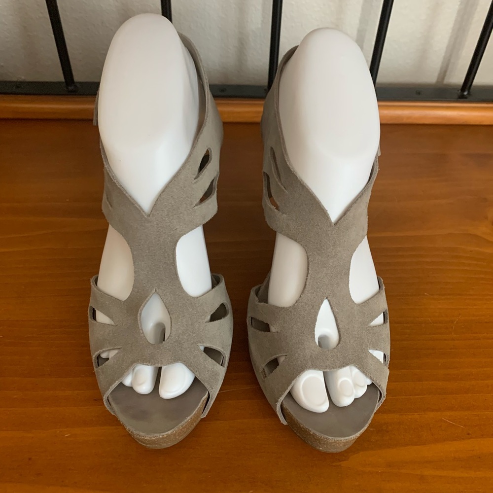 Pedro Garcia Pamela Suede Slingback Sandals Size 38 US 8